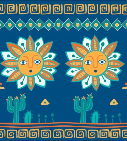 Diseño inspirado en culturas prehispánicas
