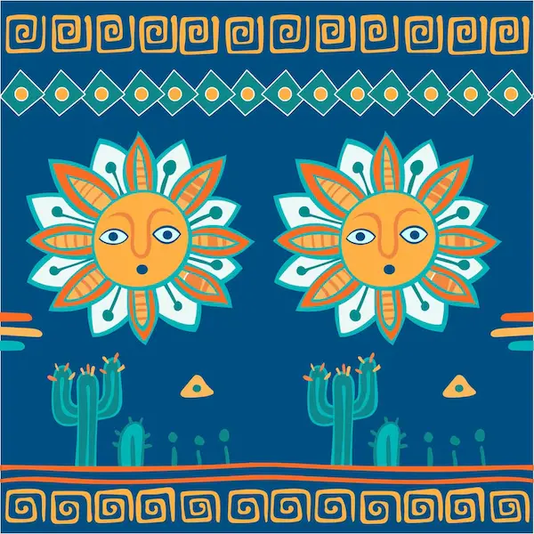 Diseño inspirado en culturas prehispánicas